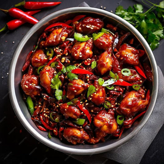 RAW CHICKEN CHILLI PIECE CUTTING